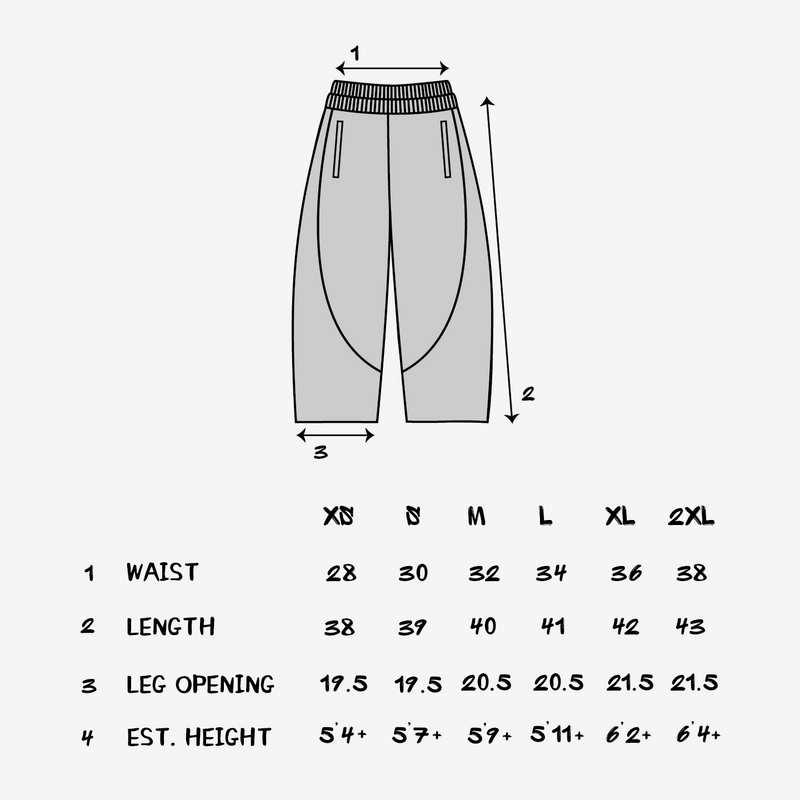 Size chart Inch