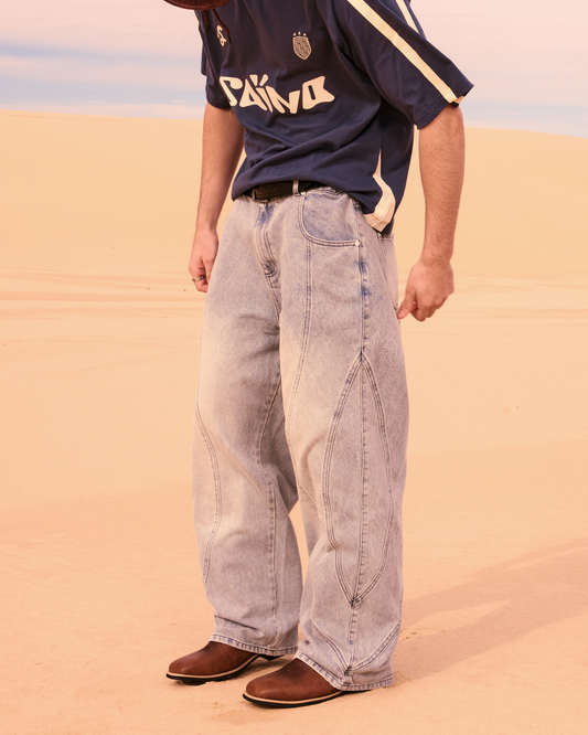 LAYERED JEANS (BLUE)