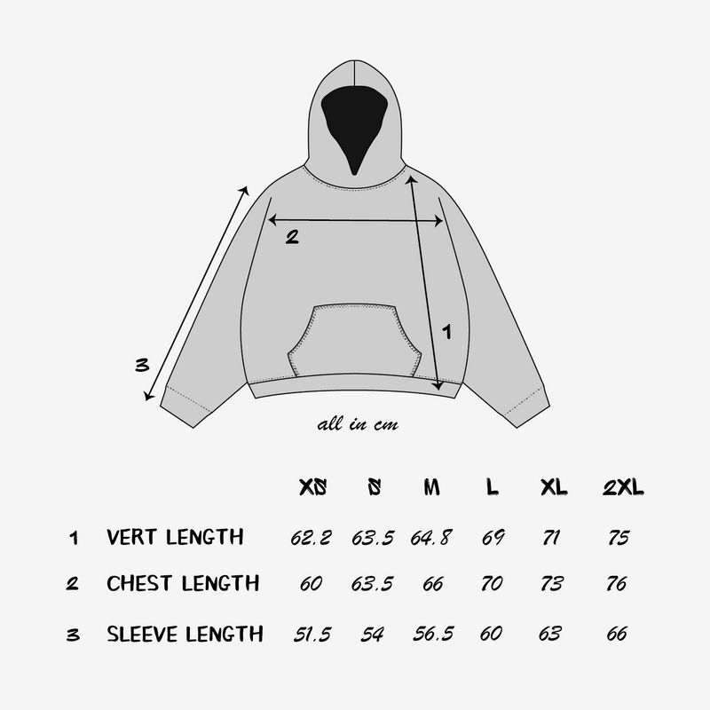 Size chart CM