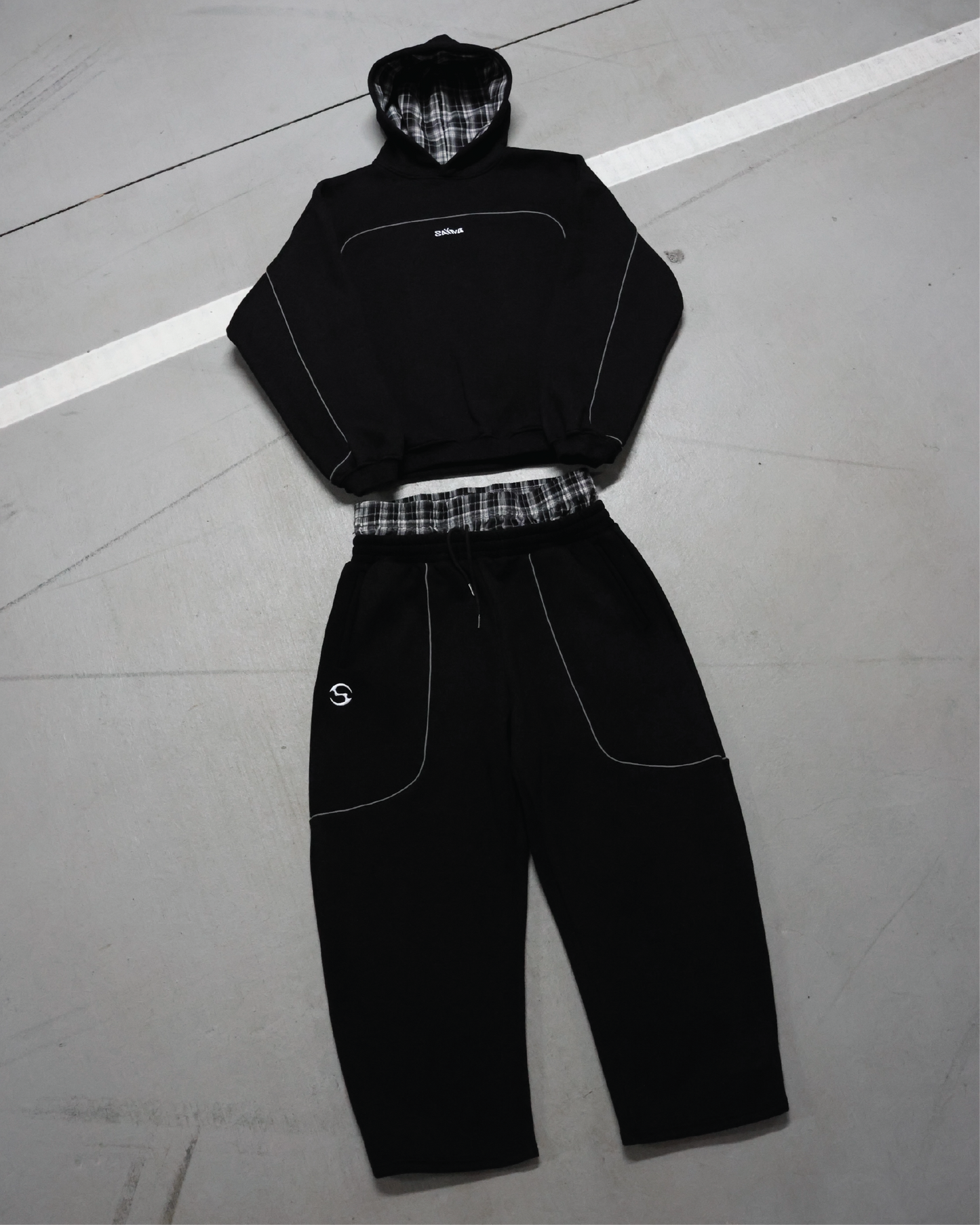 TRACKSUIT HOODIE (BLACK)