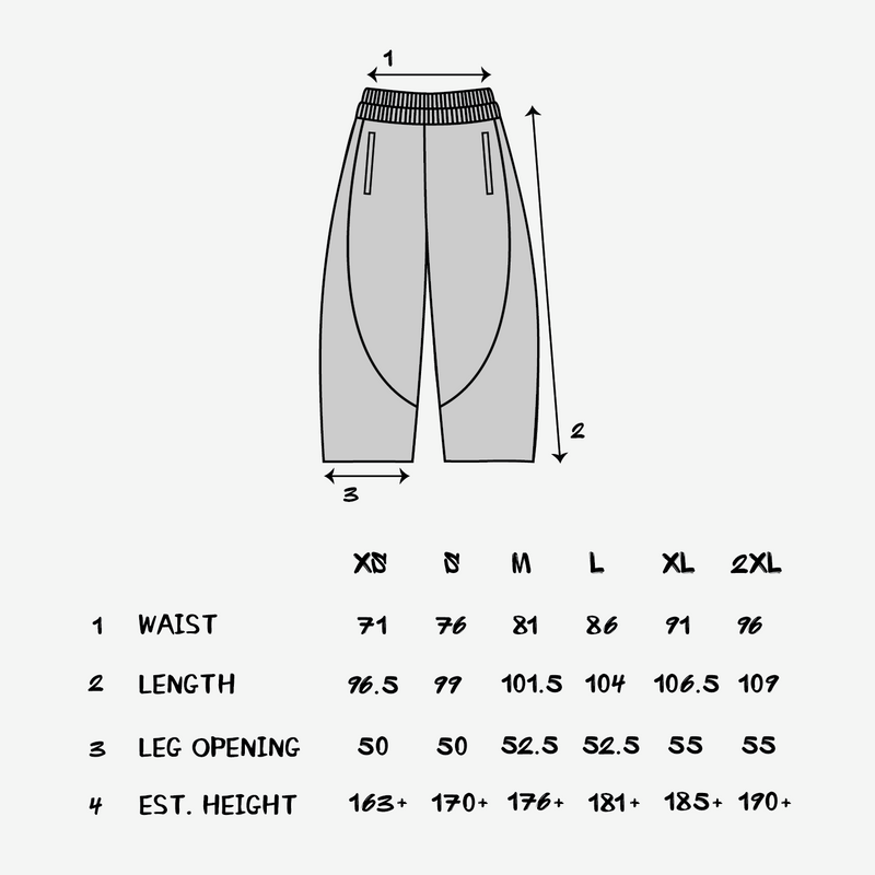 Size chart CM