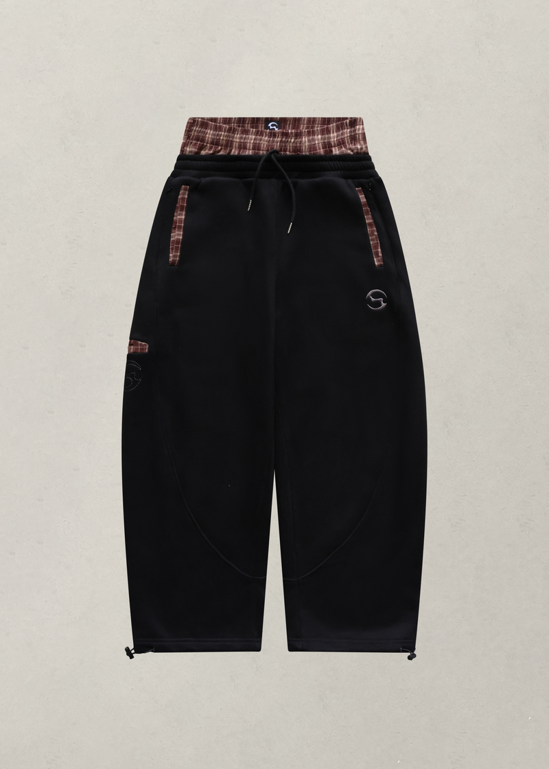 BLACK PLAID SWEATPANTS