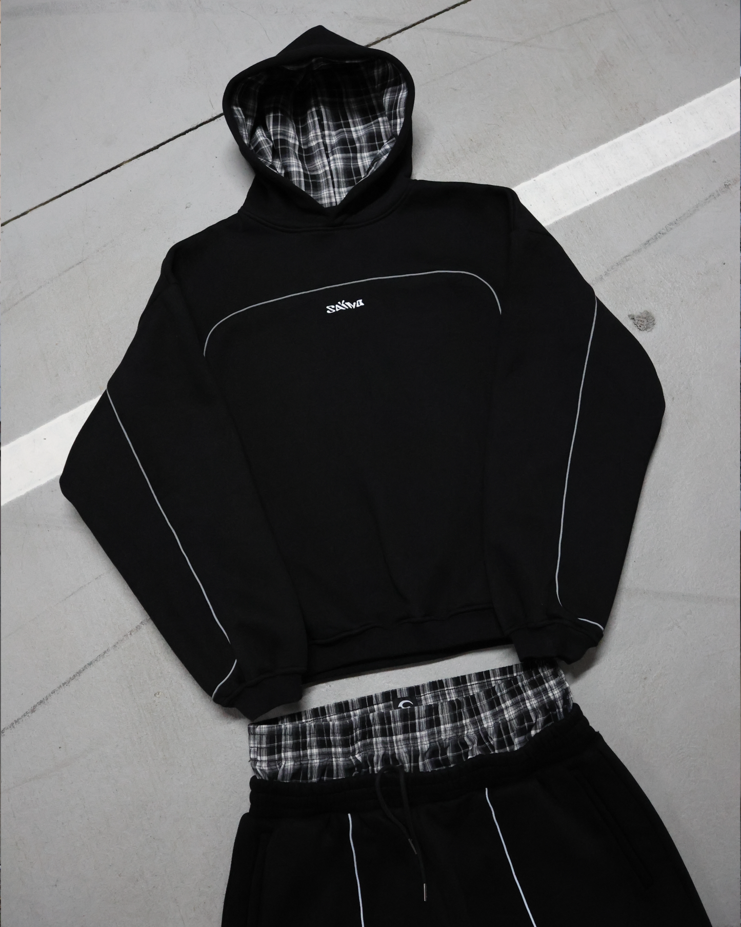TRACKSUIT HOODIE (BLACK)